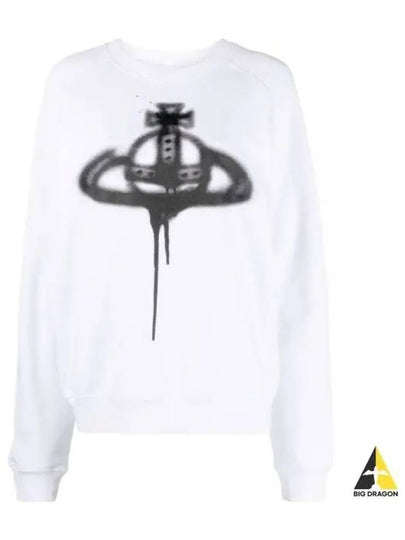 Spray ORB Raglan Sweatshirt White - VIVIENNE WESTWOOD - BALAAN 2