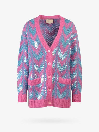 23 ss Chevron Mohair Wool Cardigan WITH Sequins 713232XKCMS4459 B0650029012 - GUCCI - BALAAN 1