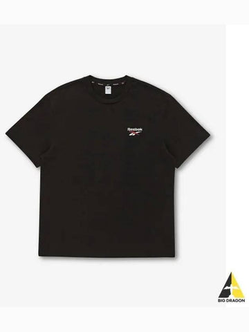 Small logo pattern t shirt black - REEBOK - BALAAN 1