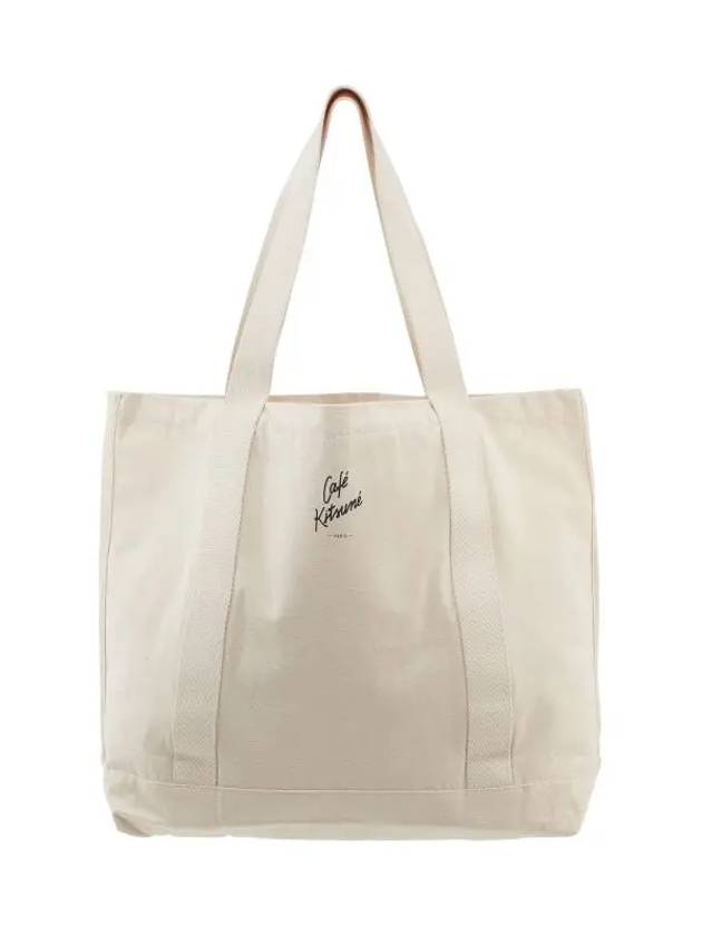 Cafe Kitsune Fox Tote Bag Tapioca - MAISON KITSUNE - BALAAN 4