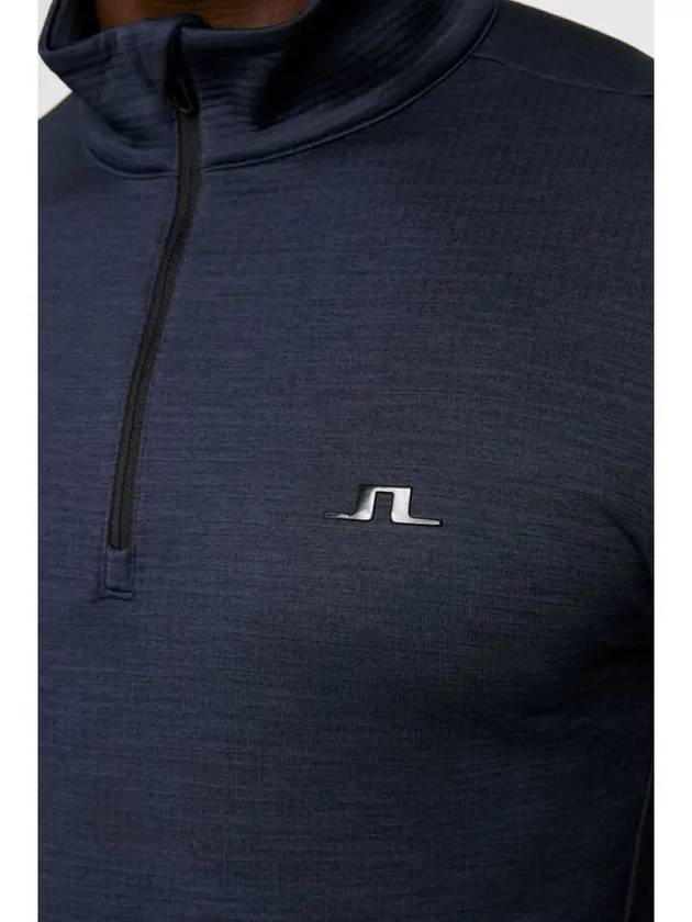 Men s Destry Zip up Golf Midlayer Navy Melange GMJS10975 6881 - J.LINDEBERG - BALAAN 4