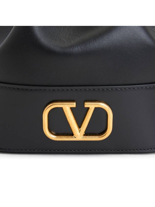 V logo signature chain nappa mini bucket bag black - VALENTINO - BALAAN 10
