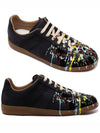 Men's Replica German Army Paint Low Top Sneakers Black - MAISON MARGIELA - BALAAN 3