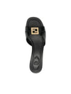 Fold Leather Medium Sandal Heels Black - FENDI - BALAAN 5