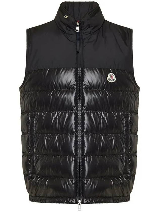 Cerces Logo Patch Down Padded Vest Black - MONCLER - BALAAN 2