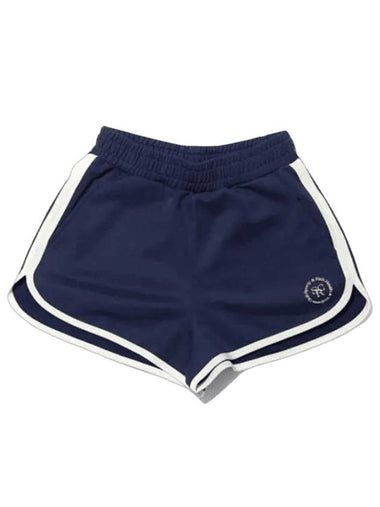 Embroidered Logo Shorts Navy - SPORTY & RICH - BALAAN 1