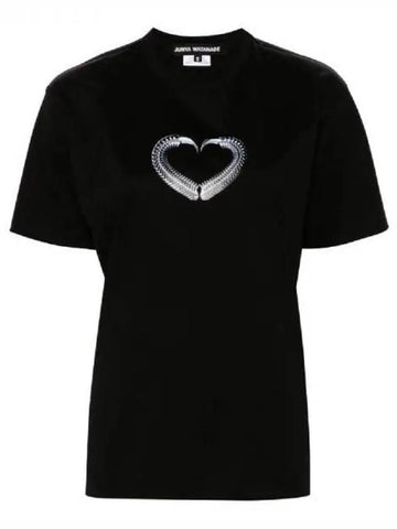 Heart graphic printing cotton short sleeve t shirt 271724 - JUNYA WATANABE - BALAAN 1