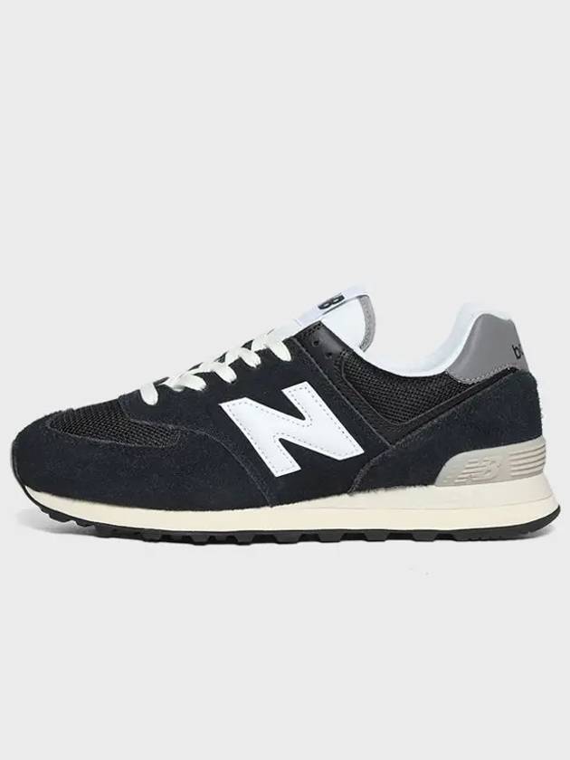 574 Low Top Sneakers Heritage Deep Black - NEW BALANCE - BALAAN 3