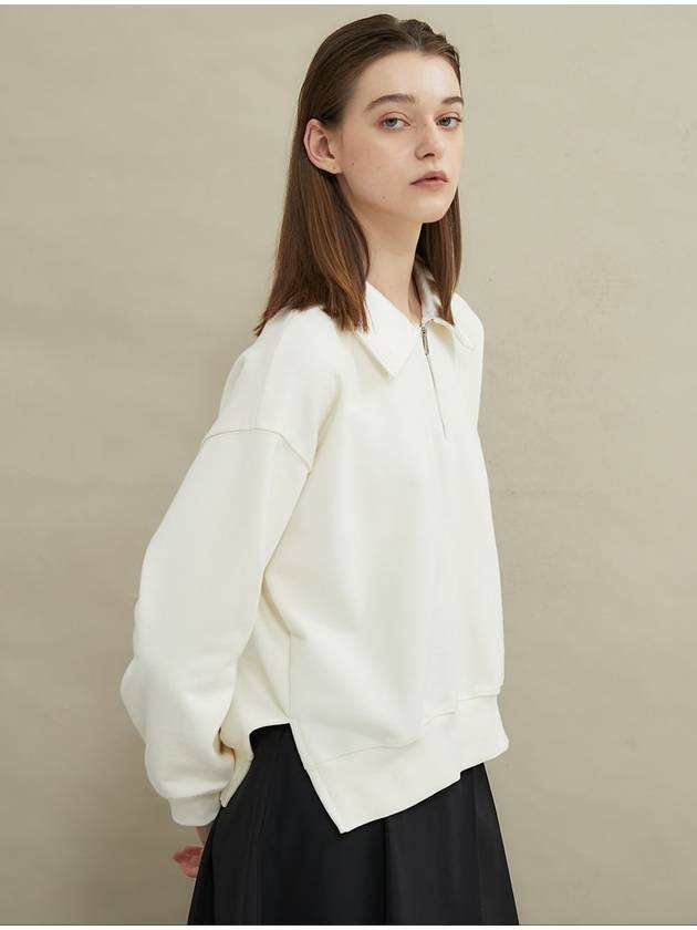 Soft Collar Sweatshirt Ivory - MANAVIS7 - BALAAN 4