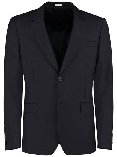 Men's Single Button Blazer Jacket Black - ALEXANDER MCQUEEN - BALAAN 2