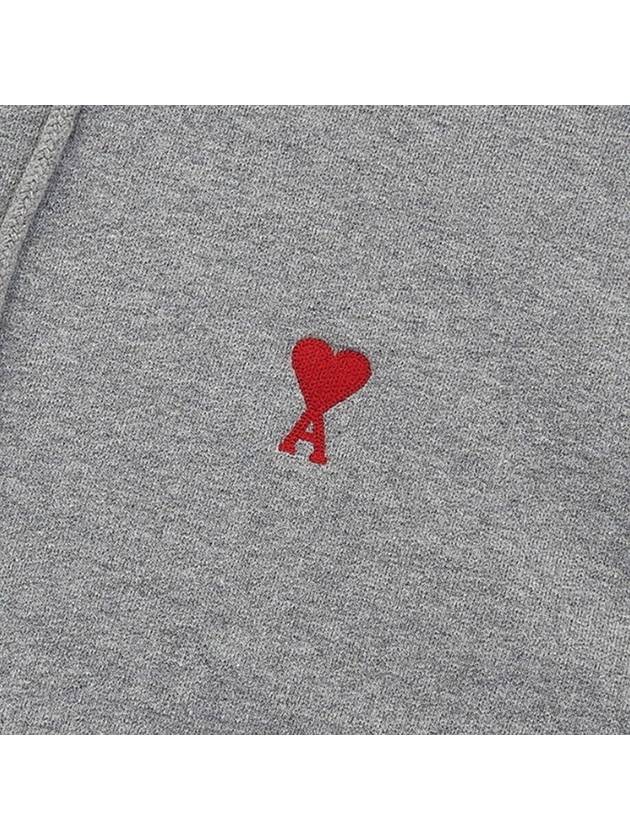 Heart Small Logo Hoodie Grey - AMI - BALAAN 6