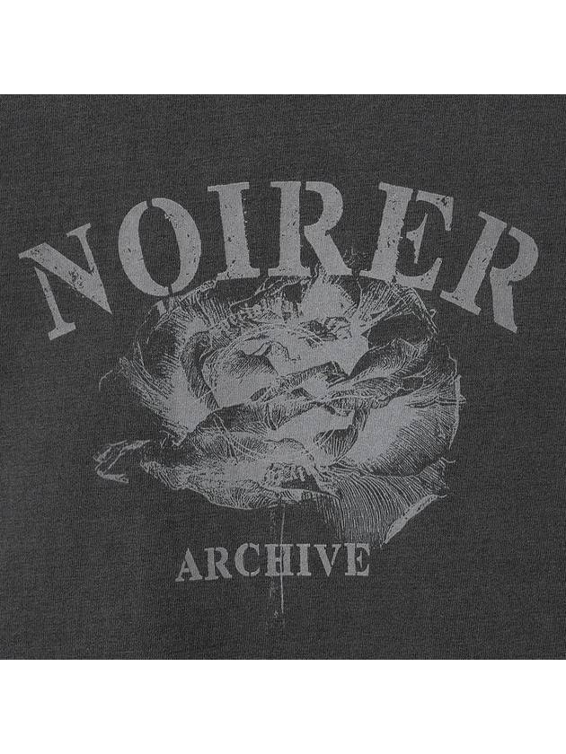 Archive Print Crop T-Shirt Gray - NOIRER FOR WOMEN - BALAAN 6