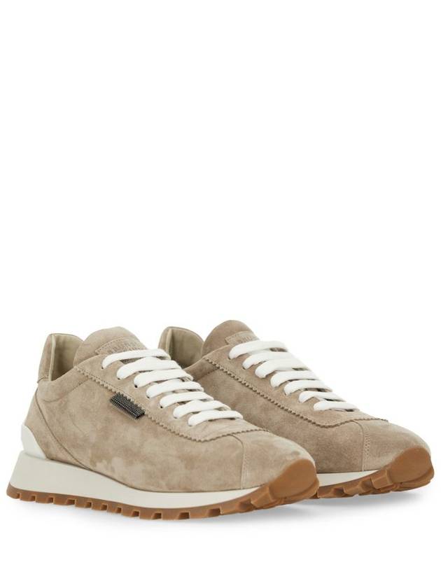 suede low top sneakers brown - BRUNELLO CUCINELLI - BALAAN 3