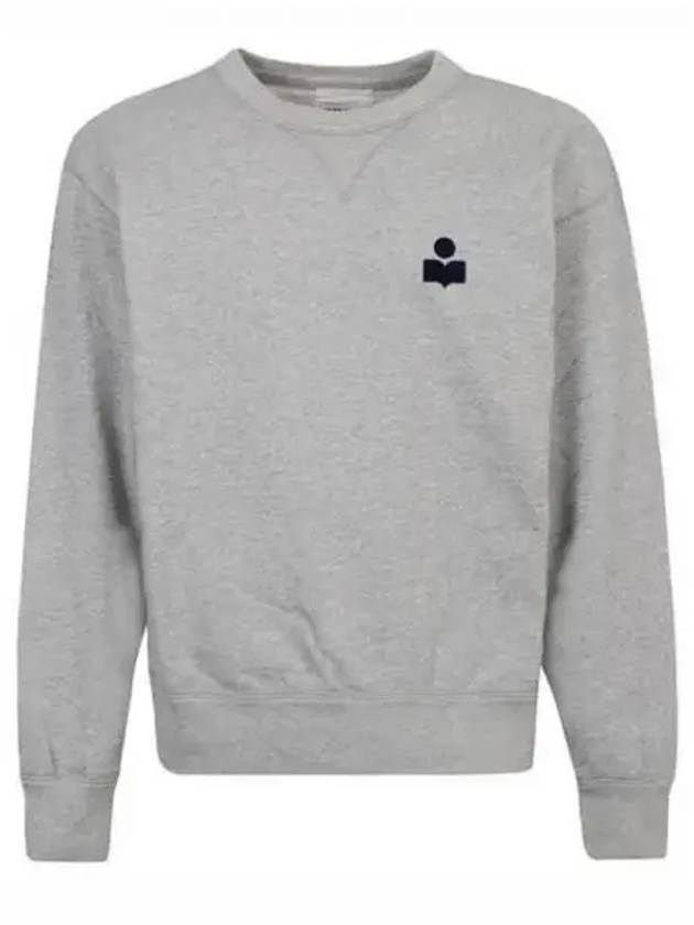 Mike Velvet Logo Sweatshirt Grey - ISABEL MARANT - BALAAN 2