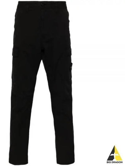 Supima Cotton Twill Stretch TC Straight Pants Black - STONE ISLAND - BALAAN 2