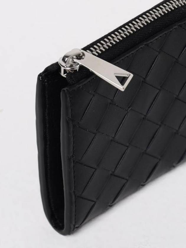 Intrecciato Square Zip Around Wallet Black - BOTTEGA VENETA - BALAAN 5