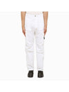 Waffen Logo Pocket Cargo Straight Pants White - STONE ISLAND - BALAAN 2