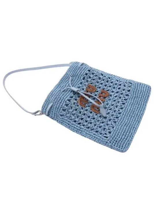 Woven Fabric Mini Bucket Bag Celeste - MIU MIU - BALAAN 2