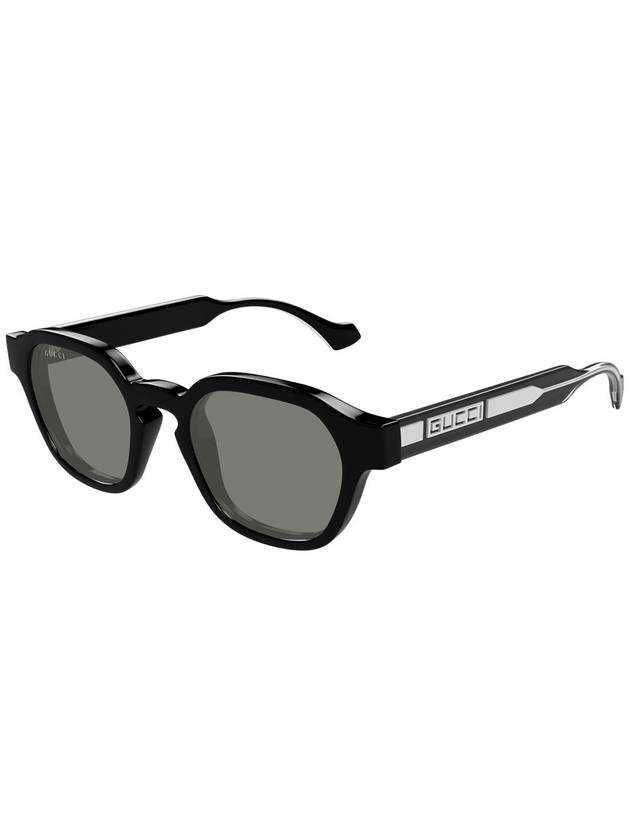 Lettering Round Frame Sunglasses Black - GUCCI - BALAAN 2