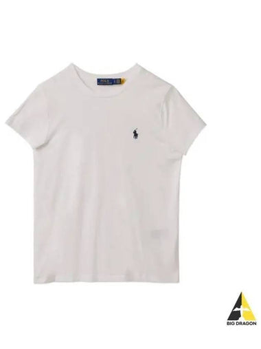 W Cotton Jersey Crew Neck Tee White - POLO RALPH LAUREN - BALAAN 1