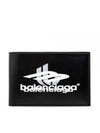 Logo Print Leather Half Wallet Black - BALENCIAGA - BALAAN 2