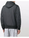 Garment Dyed Crinkle Reps Nylon Down Hooded Jacket Charcoal - STONE ISLAND - BALAAN 4