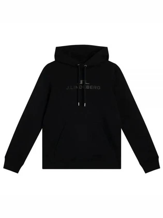 Alpha Logo Print Hoodie Black - J.LINDEBERG - BALAAN 2