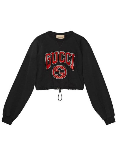 Jersey Embroidery Sweatshirt Black - GUCCI - BALAAN 2