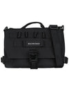 Army Logo Print Nylon Messenger Bag Black - BALENCIAGA - BALAAN 3