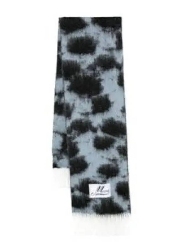 Leopard Print Brushed Muffler Blue Black - MARNI - BALAAN 2