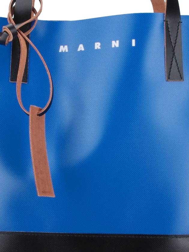 Tribeca Shopping Tote Bag Blue Black - MARNI - BALAAN 7