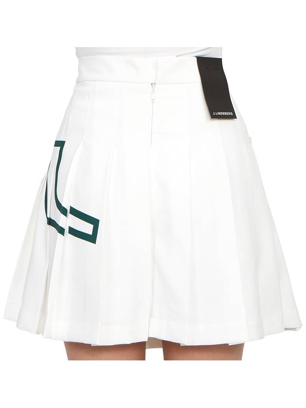 Women's Naomi Pleated Skirt White - J.LINDEBERG - BALAAN 7