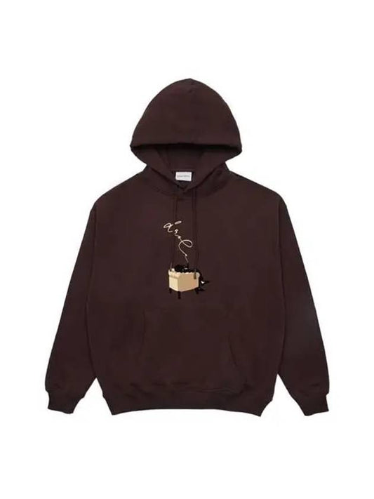 Drold Monsieur LE embroidered logo hooded sweatshirt wine HO145 CO001 WN - DROLE DE MONSIEUR - BALAAN 1