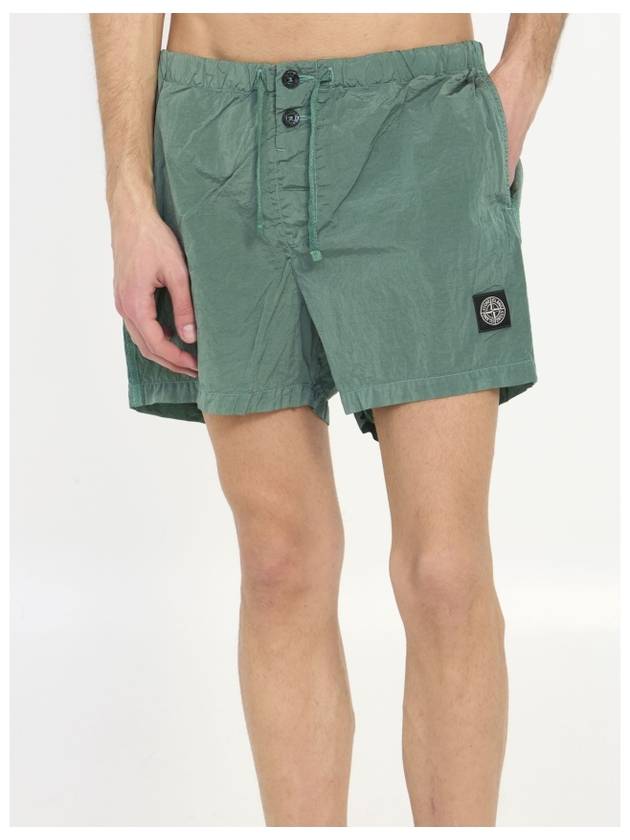 Swimming Nylon Trunk Shorts Green - STONE ISLAND - BALAAN 3