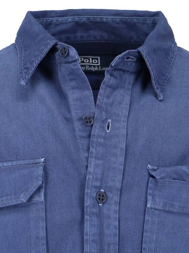 Long Sleeve Shirt 710 935471002 BLUE - POLO RALPH LAUREN - BALAAN 5