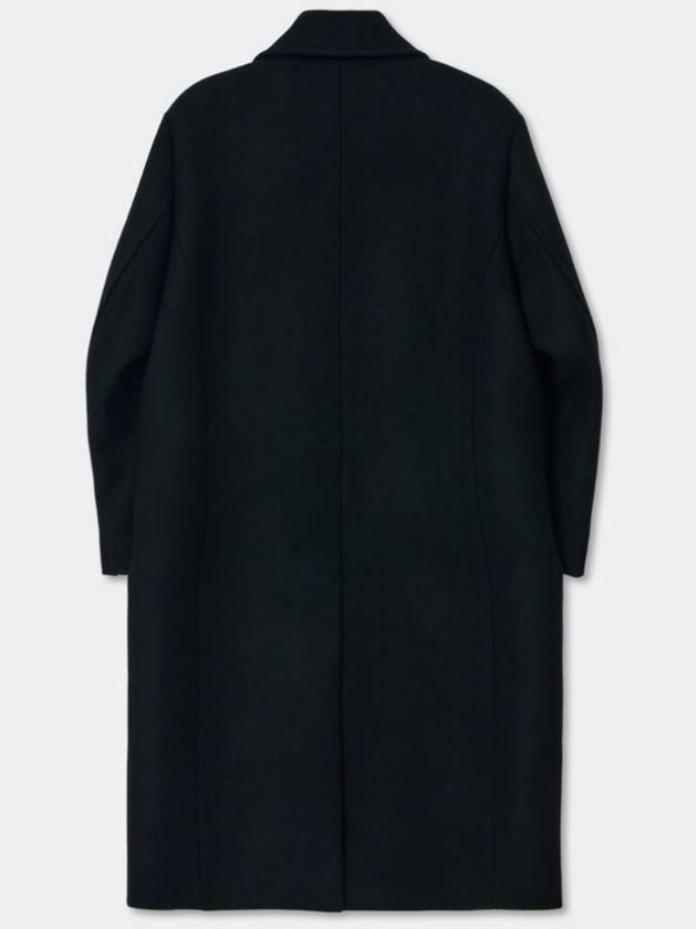 Oversized Out Pocket Felt Mac Coat Black - KINETO - BALAAN 4