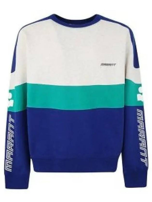 Kivin Logo Crew Neck Sweatshirt Blue - ISABEL MARANT - BALAAN 2