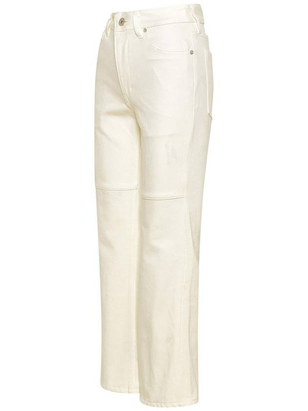 Women's Crop Flare Denim Jeans White - JIL SANDER - BALAAN 3