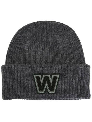 Alben Logo Virgin Wool Beanie Grey - MAX MARA - BALAAN 1