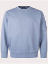 Brushed Emerized Diagonal Fleece Lens Sweatshirt Blue - CP COMPANY - BALAAN 5