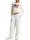 Flag Cotton Crew Neck Knit Top Cream - POLO RALPH LAUREN - BALAAN 5