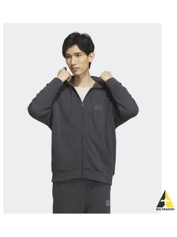 adidas Burbiage Full Zip Hoodie Carbon IS7426 - ADIDAS - BALAAN 1