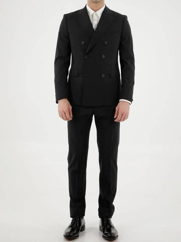 Black Wool Two-Piece Suit - TONELLO - BALAAN 1