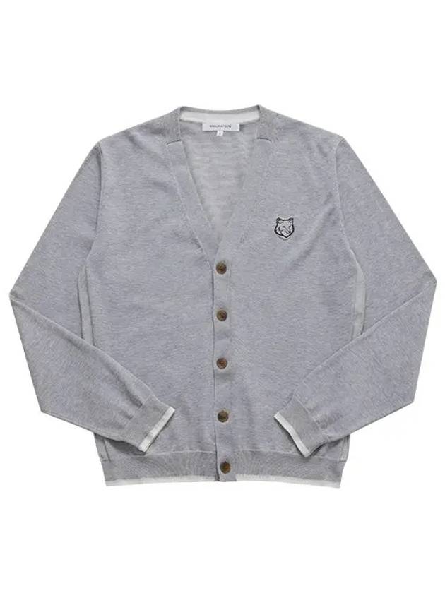 Bold Fox Head Cotton Cardigan Grey - MAISON KITSUNE - BALAAN 5