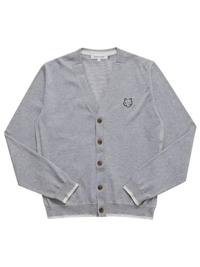 Bold Fox Head Cotton Cardigan Grey - MAISON KITSUNE - BALAAN 2