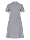 Women's Logo Patch Tennis Flare Short Dress Grey - THOM BROWNE - BALAAN 4