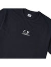 Men's Logo Print Crew Neck Cotton Short Sleeve T-Shirt Black - CP COMPANY - BALAAN 6