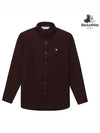 Men s Wool Shirt 6012GXUW WINE - BLACK&WHITE - BALAAN 1