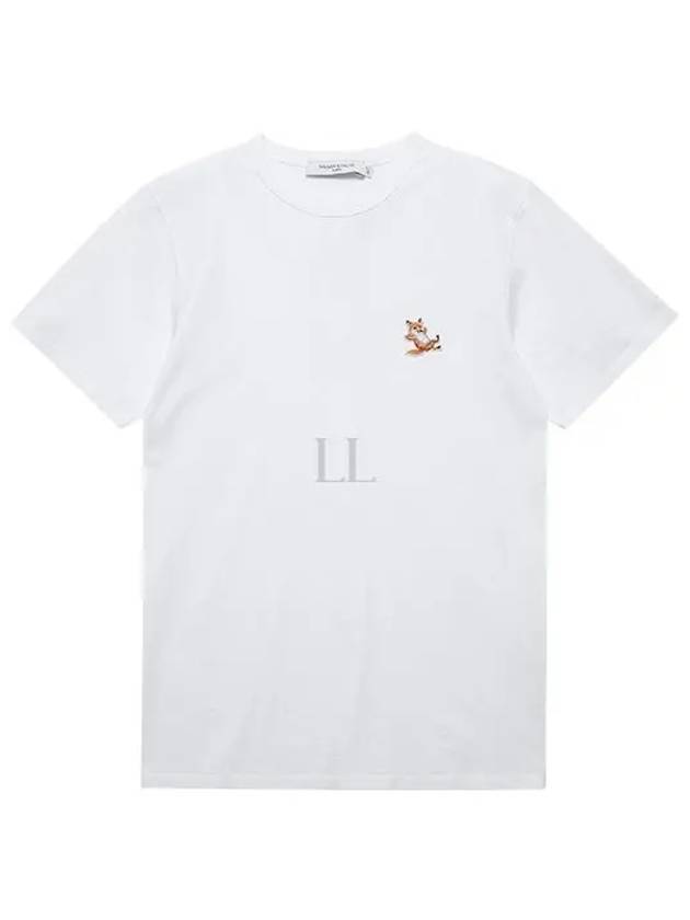 Chillax Fox Patch Regular Short Sleeve T-Shirt White - MAISON KITSUNE - BALAAN 2