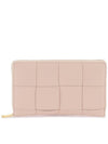 Intrecciato Zipper Around Long Wallet Pink - BOTTEGA VENETA - BALAAN 2